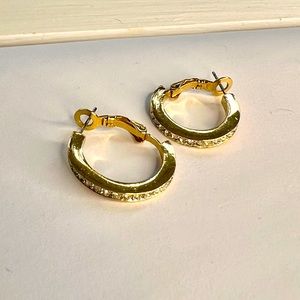 Agatha Paris Gold and Cristal Hoops earrings